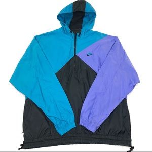 ❌SOLD❌ Vintage Nike Hooded Windbreaker Mens XL Colorblock